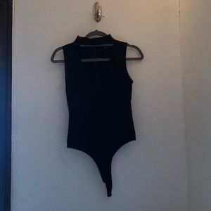 Black High Neck Bodysuit